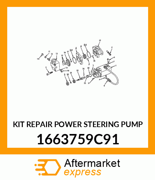 KIT REPAIR POWER STEERING PUMP 1663759C91