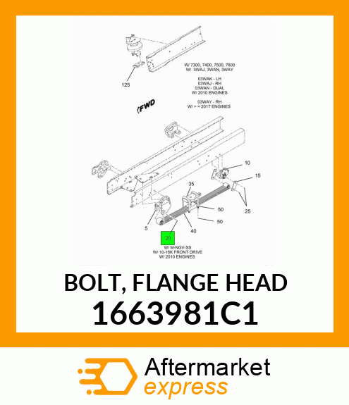 BOLT, FLANGE HEAD 1663981C1