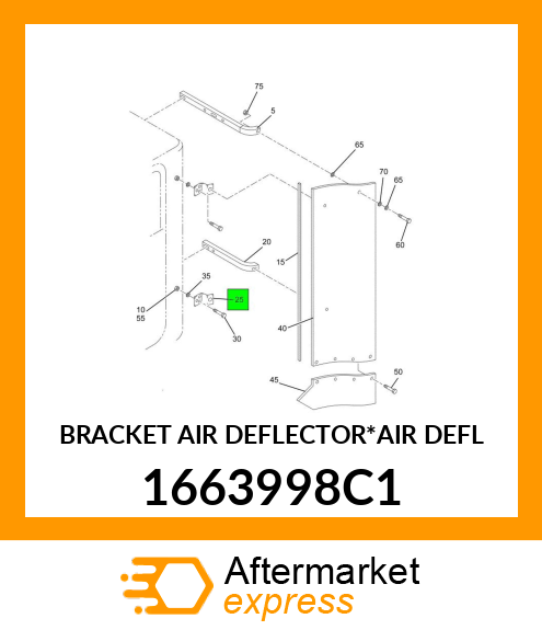 BRACKET AIR DEFLECTOR*AIR DEFL 1663998C1