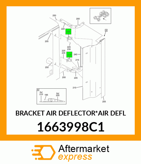 BRACKET AIR DEFLECTOR*AIR DEFL 1663998C1