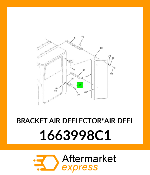 BRACKET AIR DEFLECTOR*AIR DEFL 1663998C1