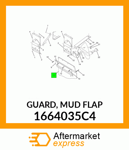 GUARD, MUD FLAP 1664035C4