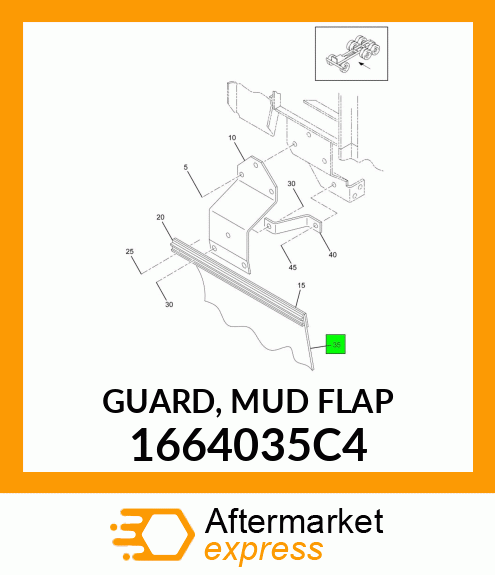 GUARD, MUD FLAP 1664035C4