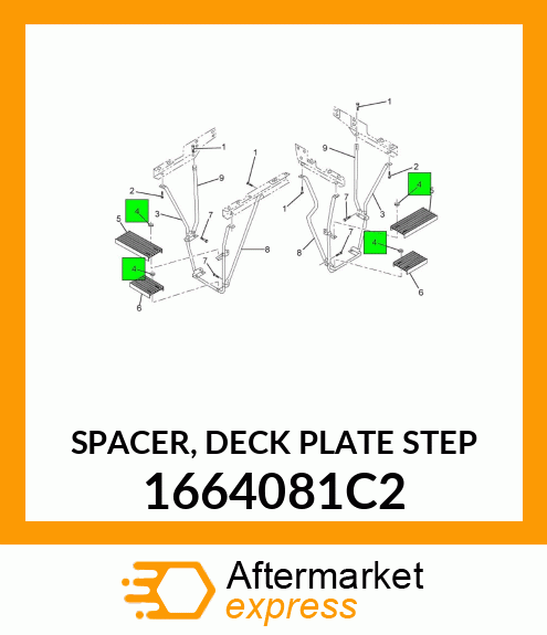 SPACER, DECK PLATE STEP 1664081C2