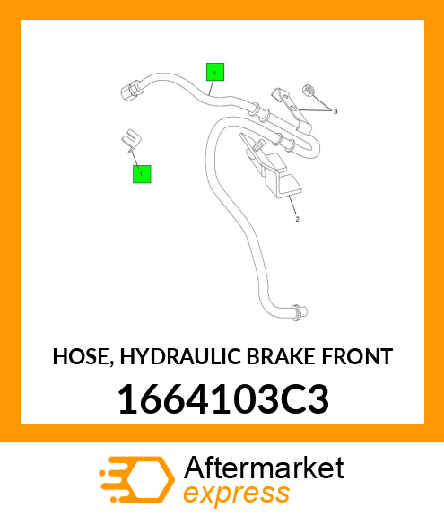 HOSE, HYDRAULIC BRAKE FRONT 1664103C3