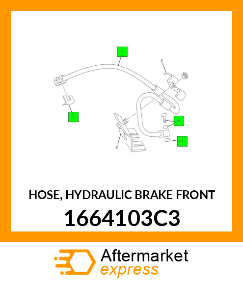 HOSE, HYDRAULIC BRAKE FRONT 1664103C3