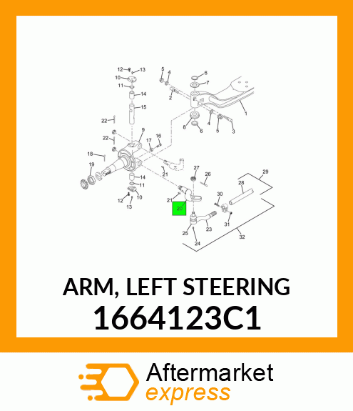 ARM, LEFT STEERING 1664123C1