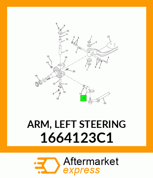 ARM, LEFT STEERING 1664123C1