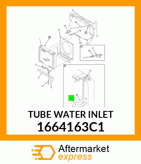 TUBE WATER INLET 1664163C1