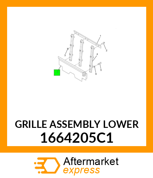 GRILLE ASSEMBLY LOWER 1664205C1