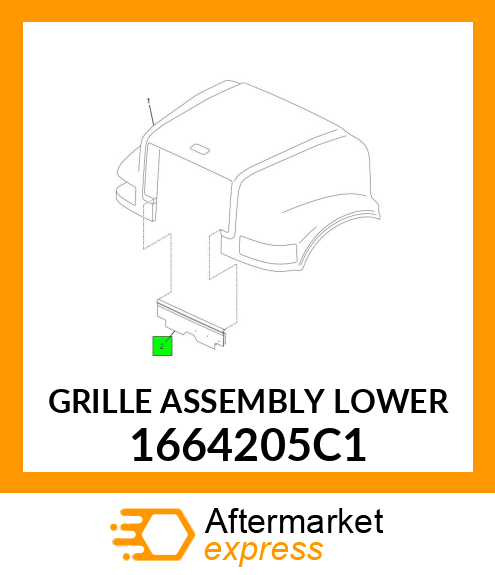 GRILLE ASSEMBLY LOWER 1664205C1