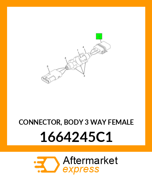 CONNECTOR, BODY 3 WAY FEMALE 1664245C1