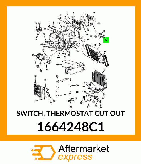 SWITCH, THERMOSTAT CUT OUT 1664248C1