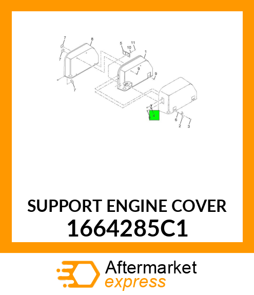 SUPPORT ENGINE COVER 1664285C1