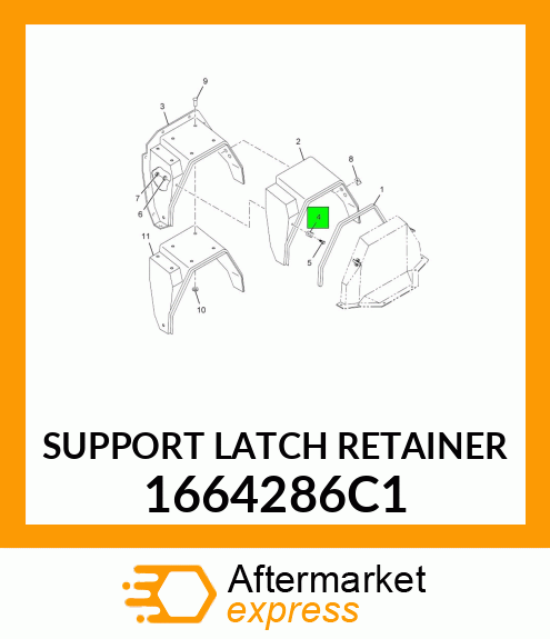 SUPPORT LATCH RETAINER 1664286C1