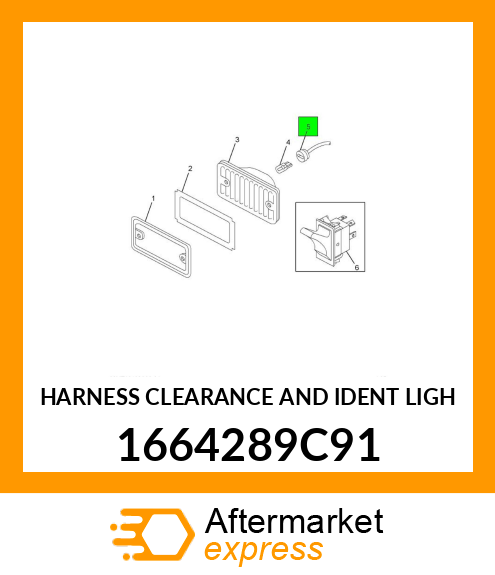 HARNESS CLEARANCE AND IDENT LIGH 1664289C91