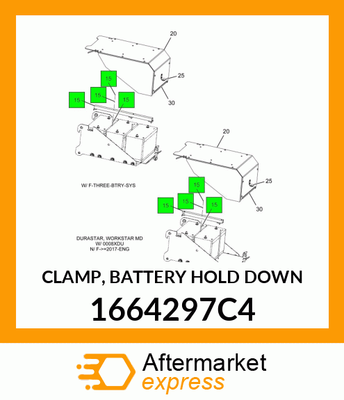 CLAMP, BATTERY HOLD DOWN 1664297C4