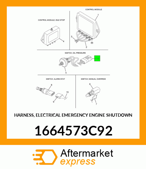 HARNESS, ELECTRICAL EMERGENCY ENGINE SHUTDOWN 1664573C92