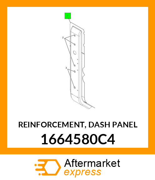 REINFORCEMENT, DASH PANEL 1664580C4