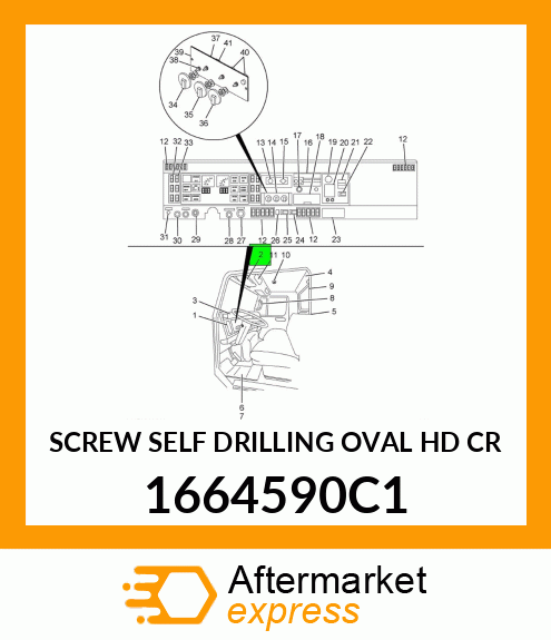 SCREW SELF DRILLING OVAL HD CR 1664590C1