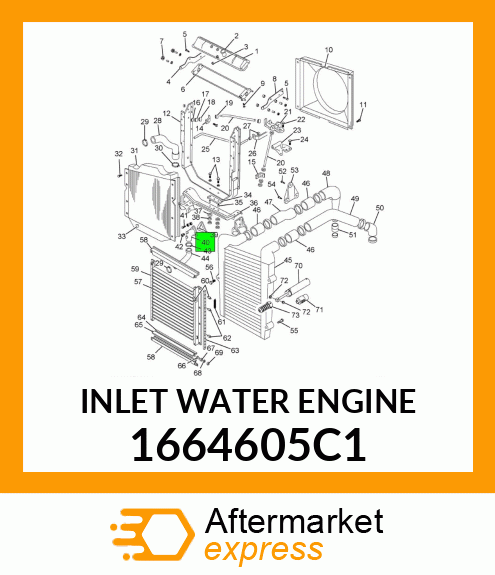 INLET WATER ENGINE 1664605C1