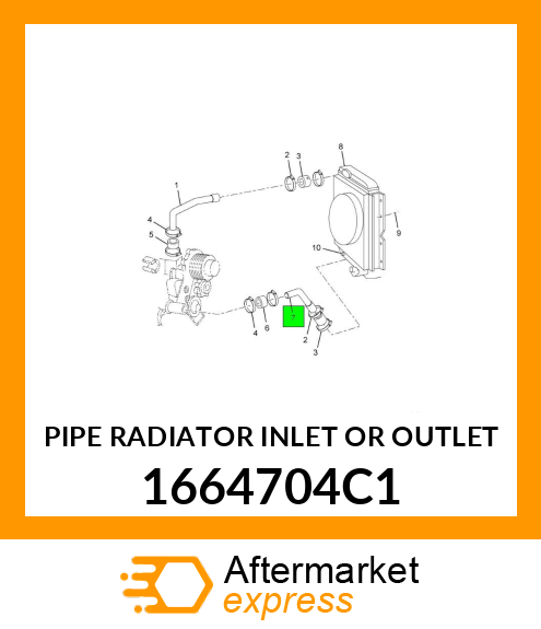 PIPE RADIATOR INLET OR OUTLET 1664704C1