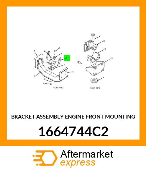 BRACKET ASSEMBLY ENGINE FRONT MOUNTING 1664744C2