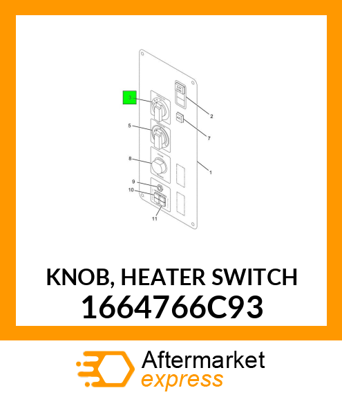 KNOB, HEATER SWITCH 1664766C93