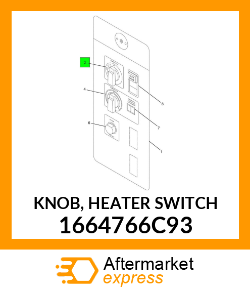 KNOB, HEATER SWITCH 1664766C93