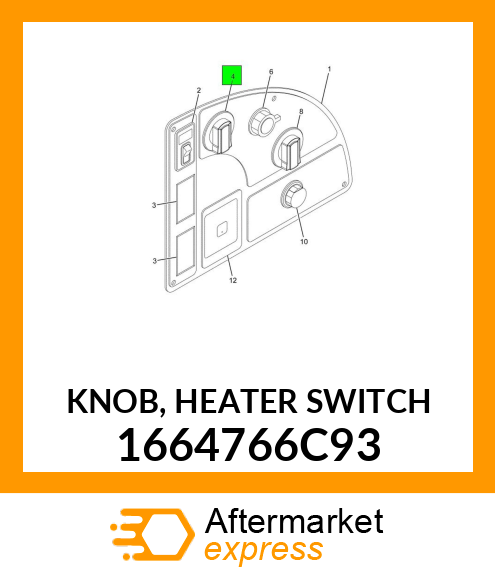 KNOB, HEATER SWITCH 1664766C93