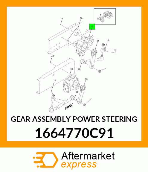 GEAR ASSEMBLY POWER STEERING 1664770C91