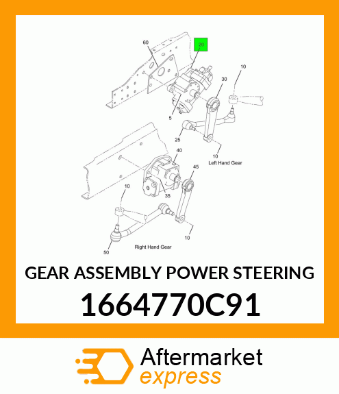 GEAR ASSEMBLY POWER STEERING 1664770C91