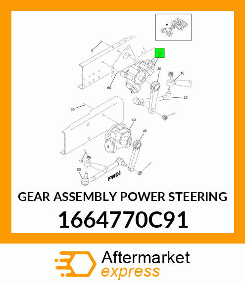 GEAR ASSEMBLY POWER STEERING 1664770C91