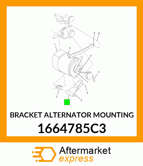 BRACKET ALTERNATOR MOUNTING 1664785C3