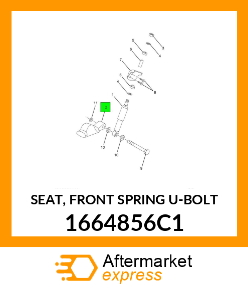 SEAT, FRONT SPRING U-BOLT 1664856C1