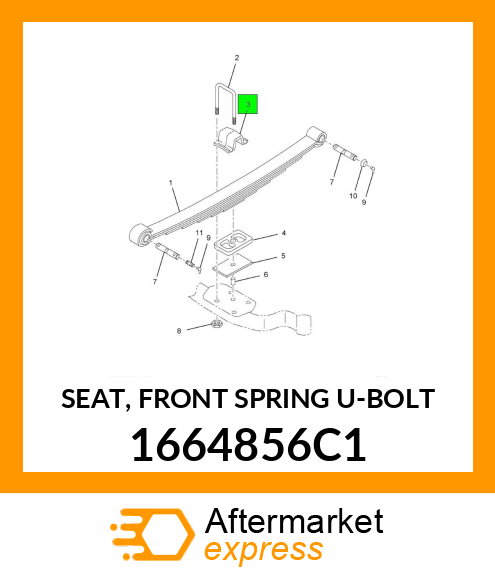 SEAT, FRONT SPRING U-BOLT 1664856C1