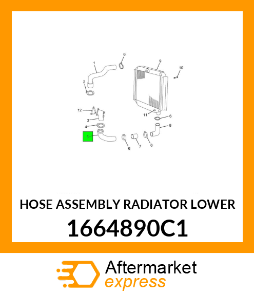 HOSE ASSEMBLY RADIATOR LOWER 1664890C1