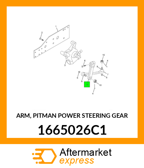 ARM, PITMAN POWER STEERING GEAR 1665026C1