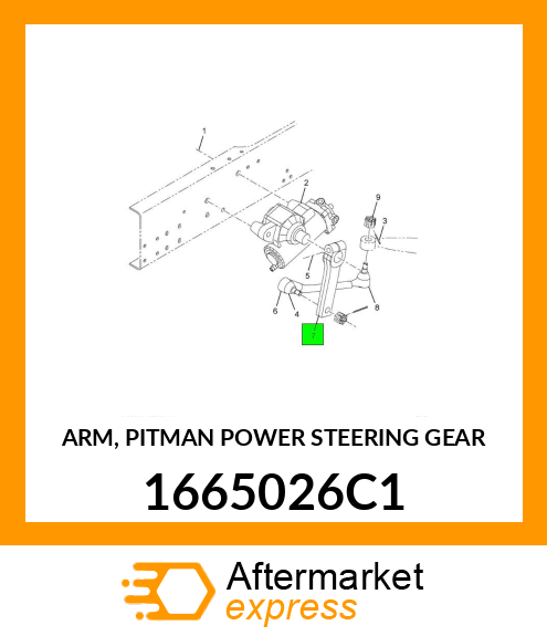 ARM, PITMAN POWER STEERING GEAR 1665026C1