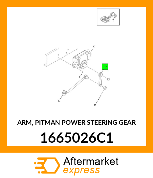 ARM, PITMAN POWER STEERING GEAR 1665026C1