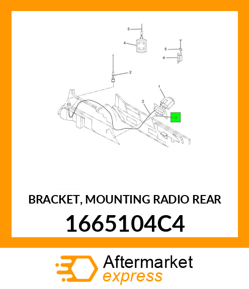 BRACKET, MOUNTING RADIO REAR 1665104C4