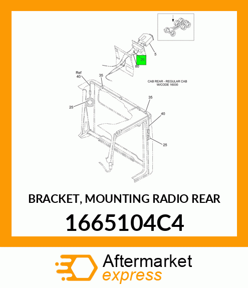 BRACKET, MOUNTING RADIO REAR 1665104C4