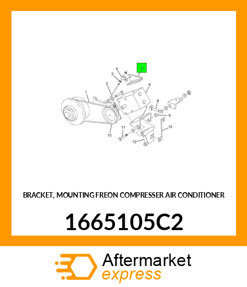BRACKET, MOUNTING FREON COMPRESSER AIR CONDITIONER 1665105C2