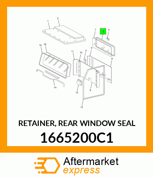 RETAINER, REAR WINDOW SEAL 1665200C1