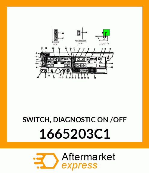 SWITCH, DIAGNOSTIC ON /OFF 1665203C1