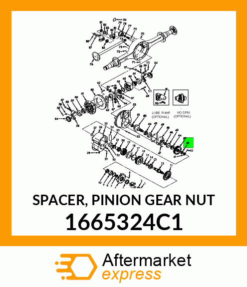 SPACER, PINION GEAR NUT 1665324C1