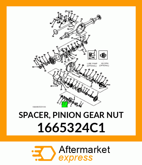 SPACER, PINION GEAR NUT 1665324C1