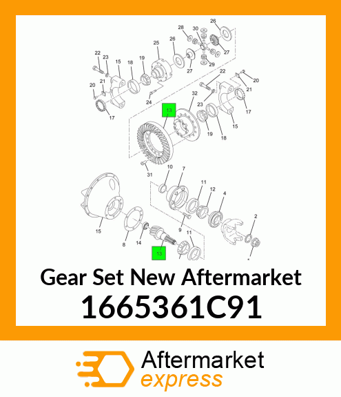 Gear Set New Aftermarket 1665361C91