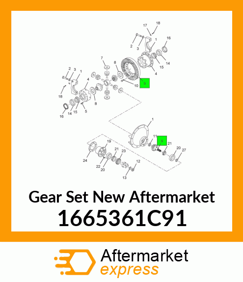 Gear Set New Aftermarket 1665361C91