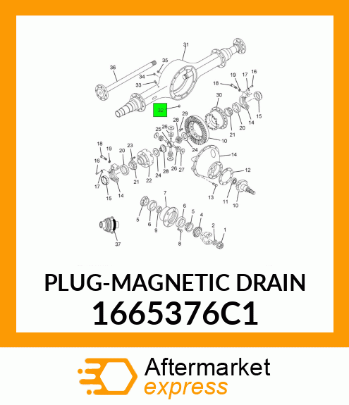 PLUG-MAGNETIC DRAIN 1665376C1